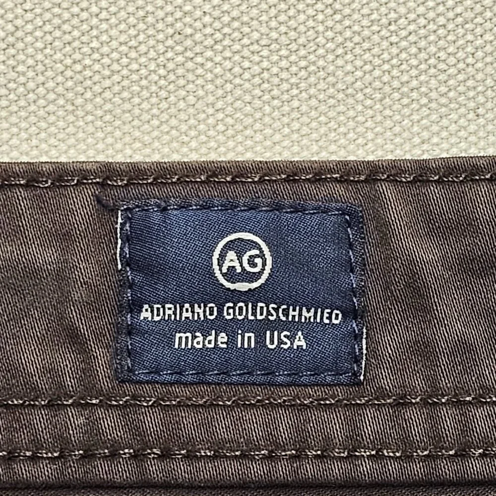 AG Adriano Goldschmied Protege Straight Leg Sueded Pants 30/31